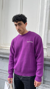 Purple Flower Knit