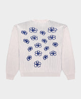 Ribbed Flower Knit Beige