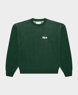 Ribbed Flower Knit Green