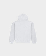 Blue Overlay Hoodie Grey