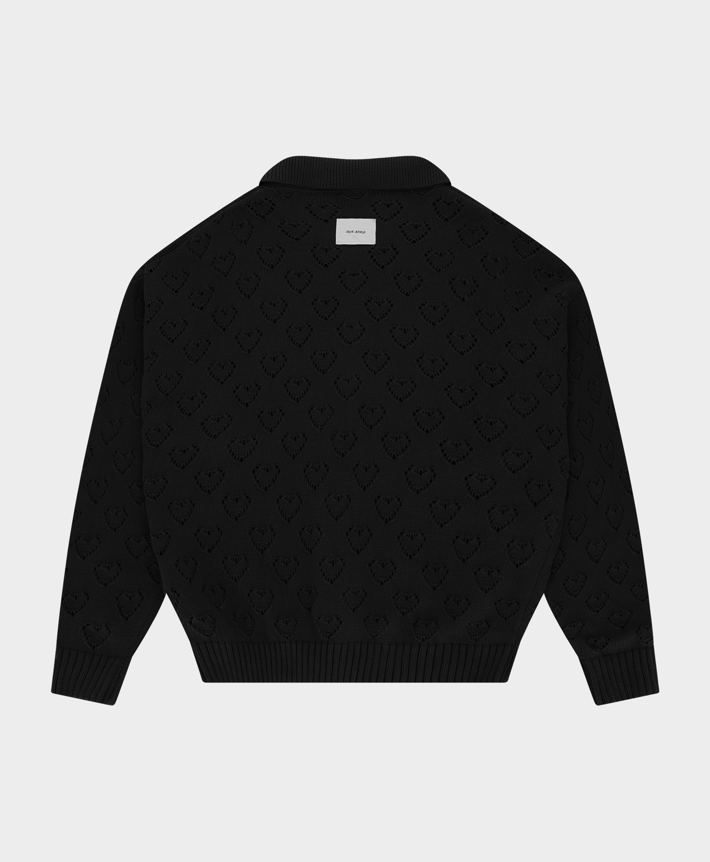 Heart Zip Knit Black