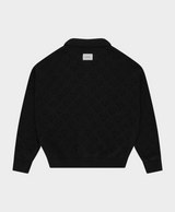 Heart Zip Knit Black