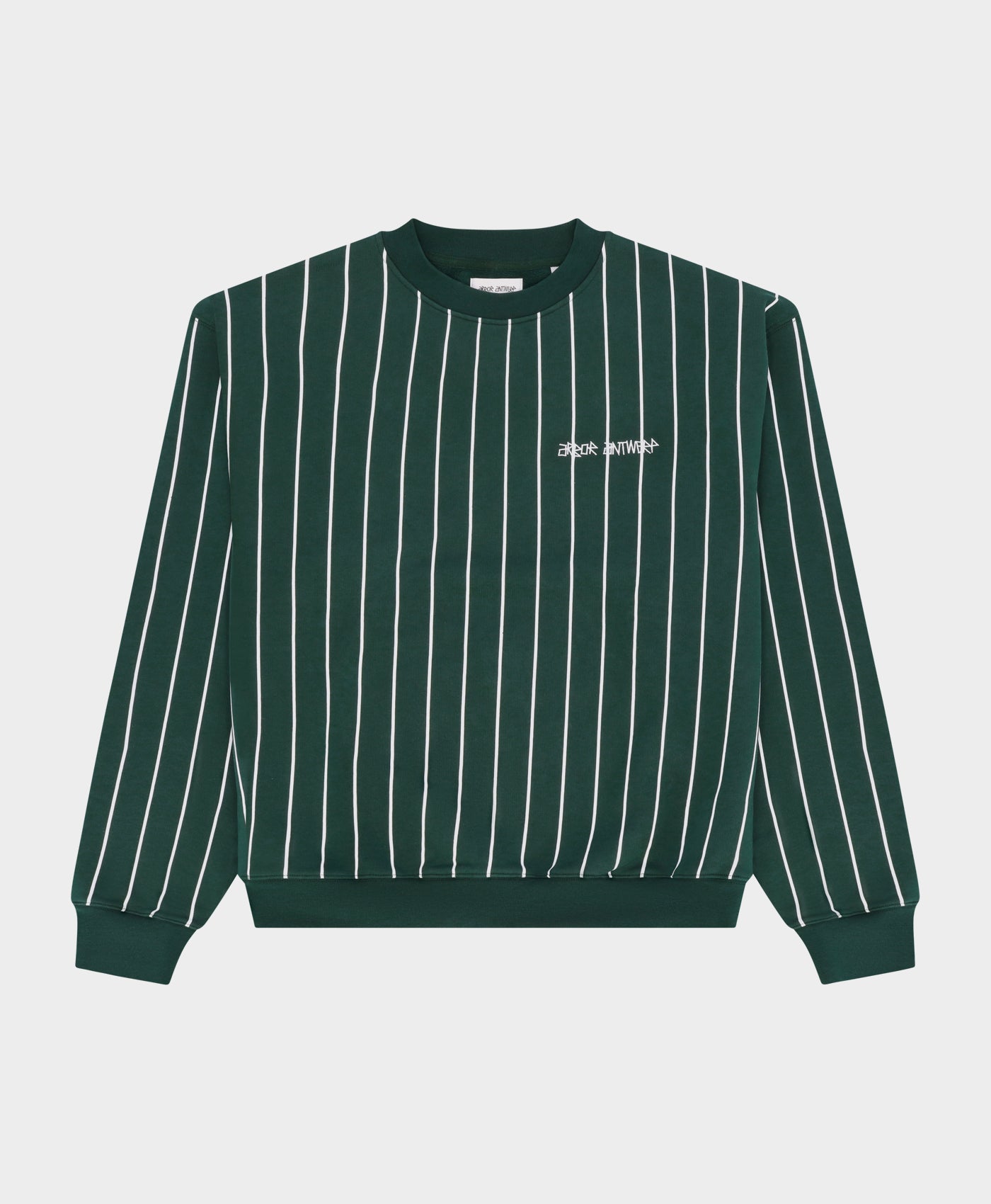 Vertical Lines Crewneck Green