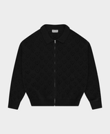 Heart Zip Knit Black