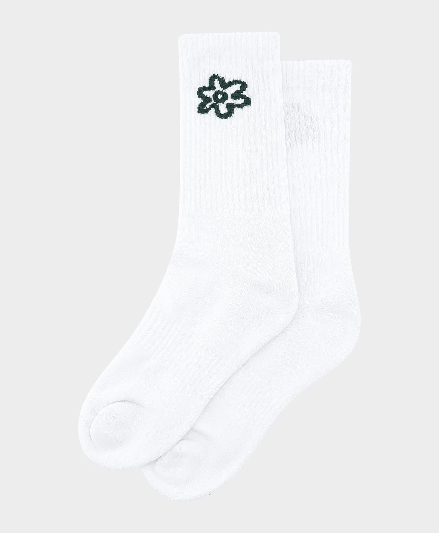 Full Flower Socks White