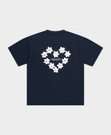 Faded Flower T-shirt Blue