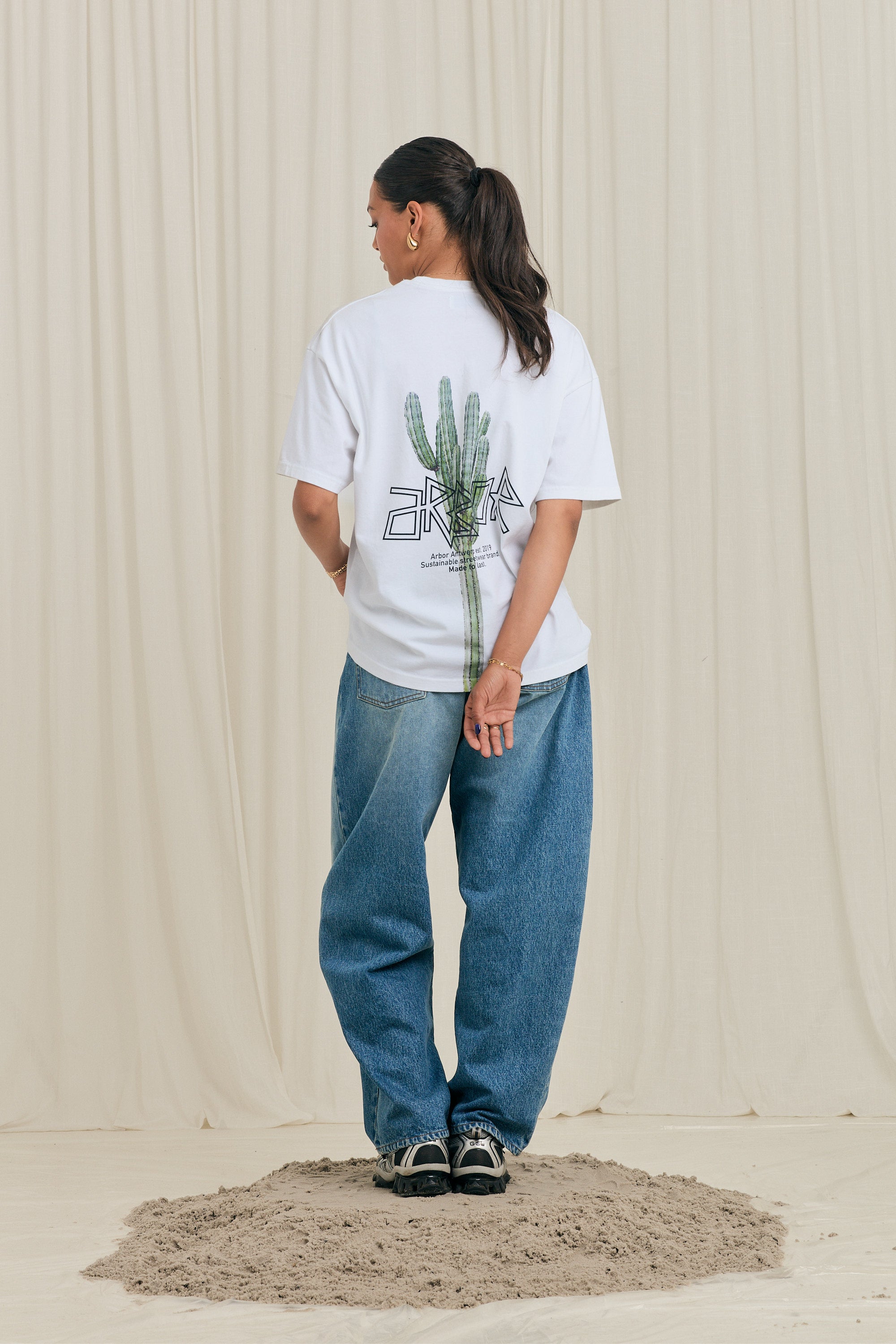 Pixle Cactus White T-shirt