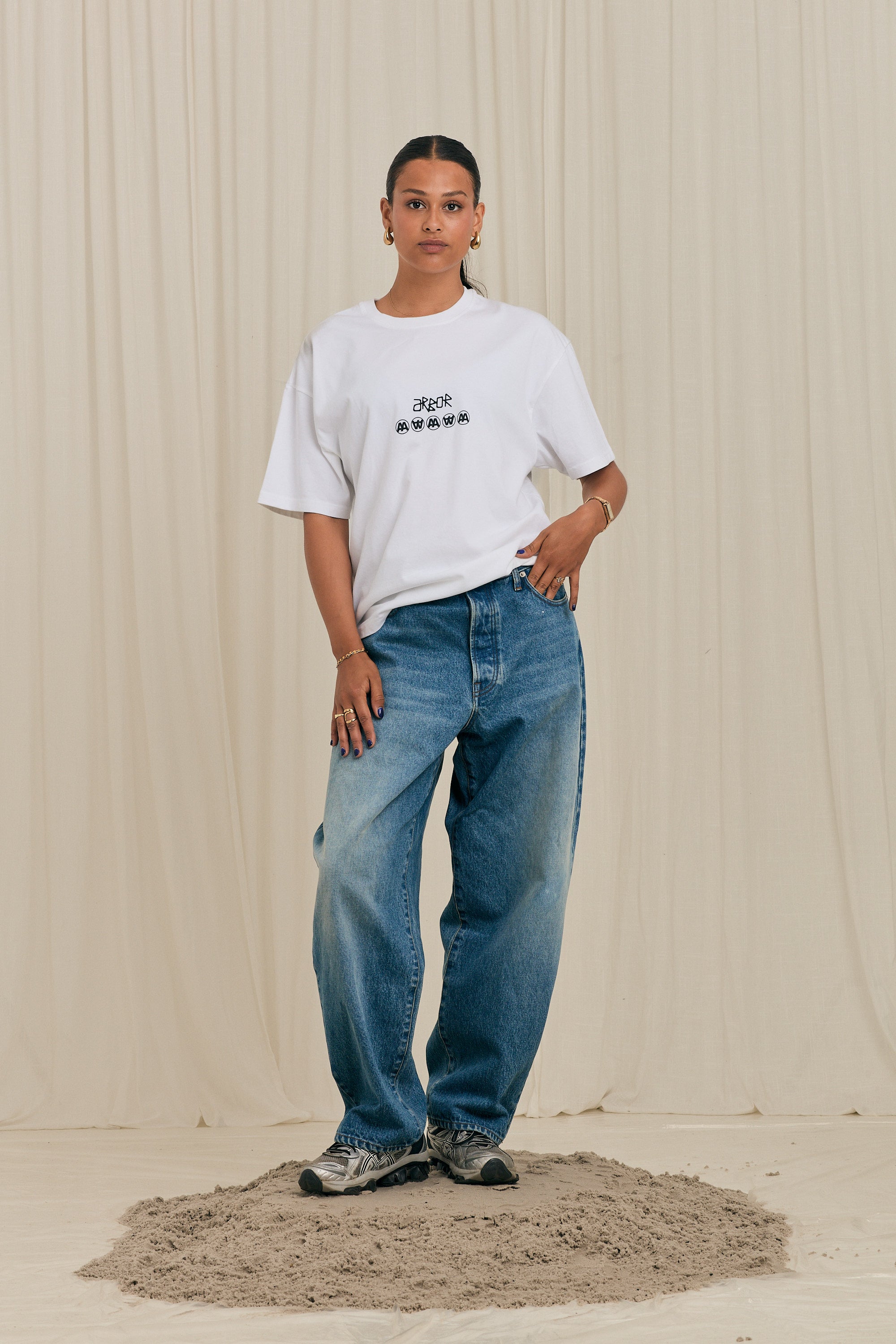 White AA Arbor Logo T-shirt