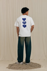 Blue Triple Heart T-shirt