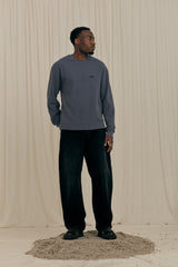 Halftone Waffle Crewneck Grey