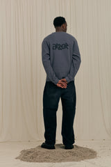 Halftone Waffle Crewneck Grey