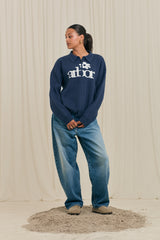 Blue Zipper Polo Knit