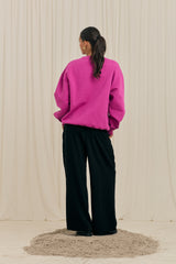 Arbor Flower Purple Crewneck