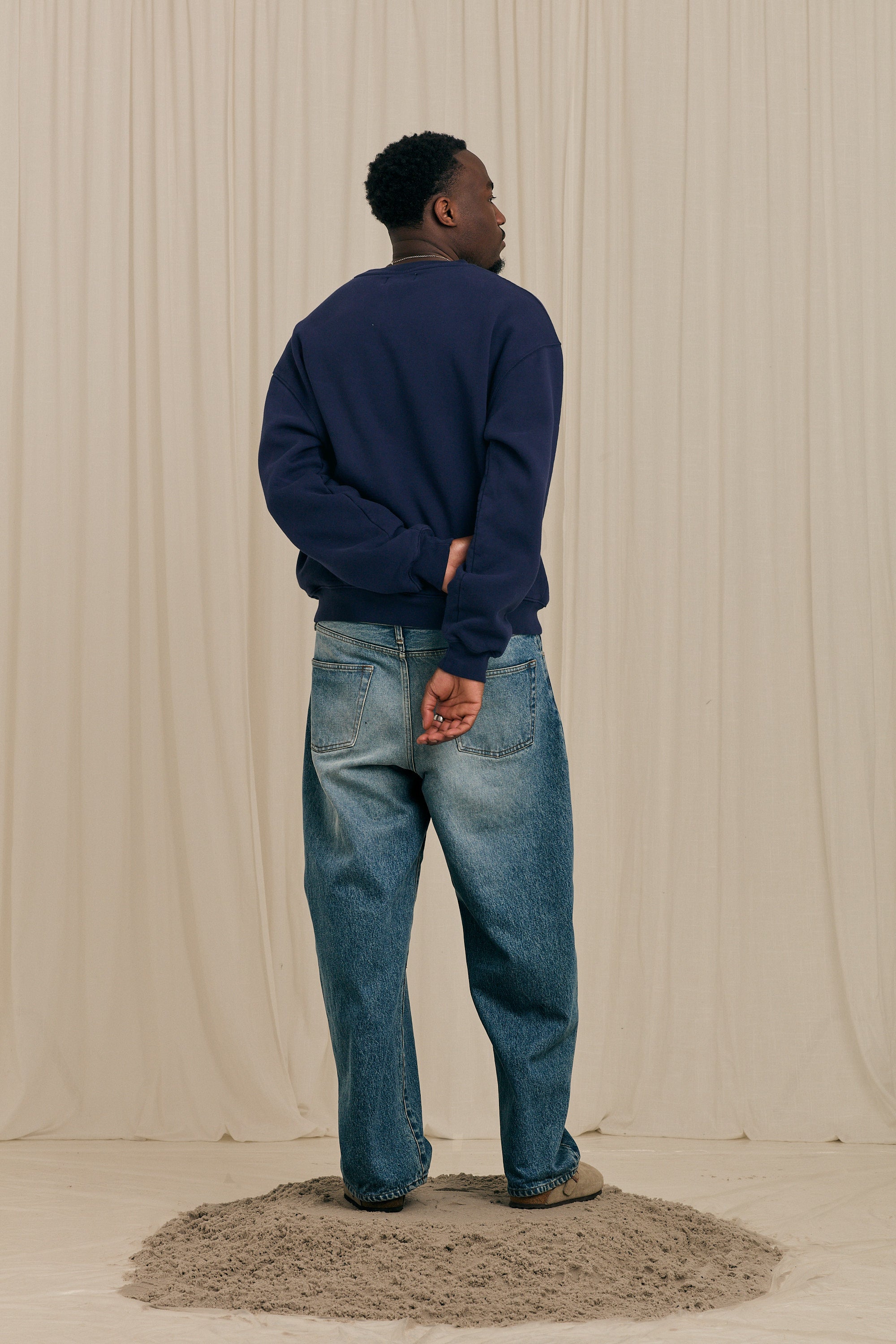 Arbor Flower Navy Crewneck