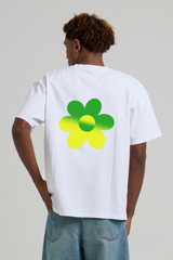 Two-Tone Flower T-shirt Green
