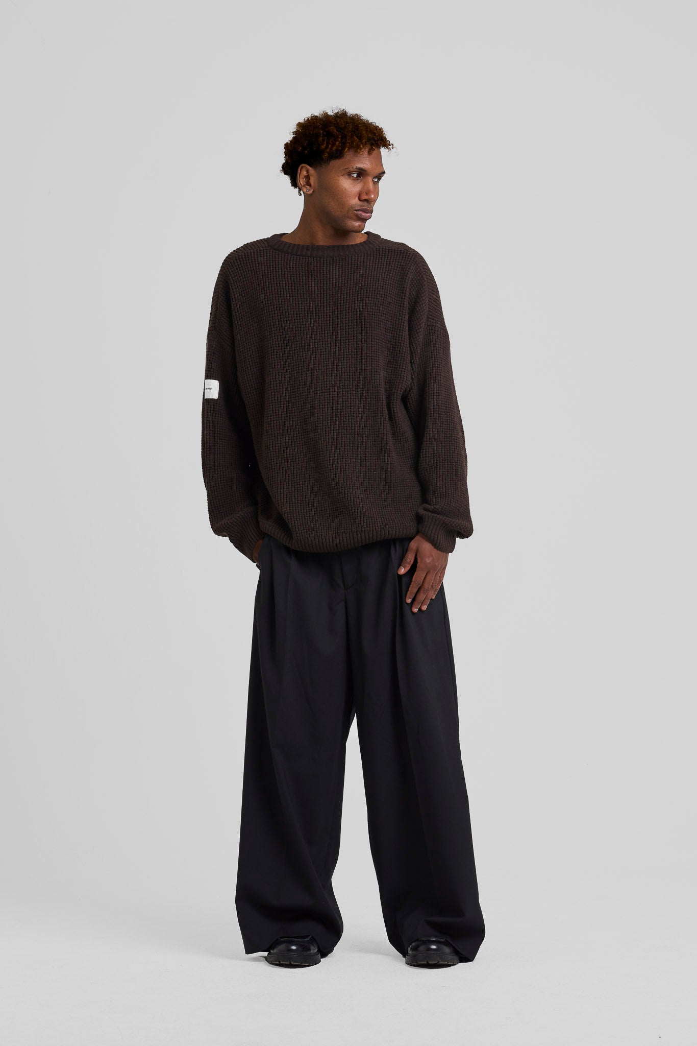 Textured Knit Brown