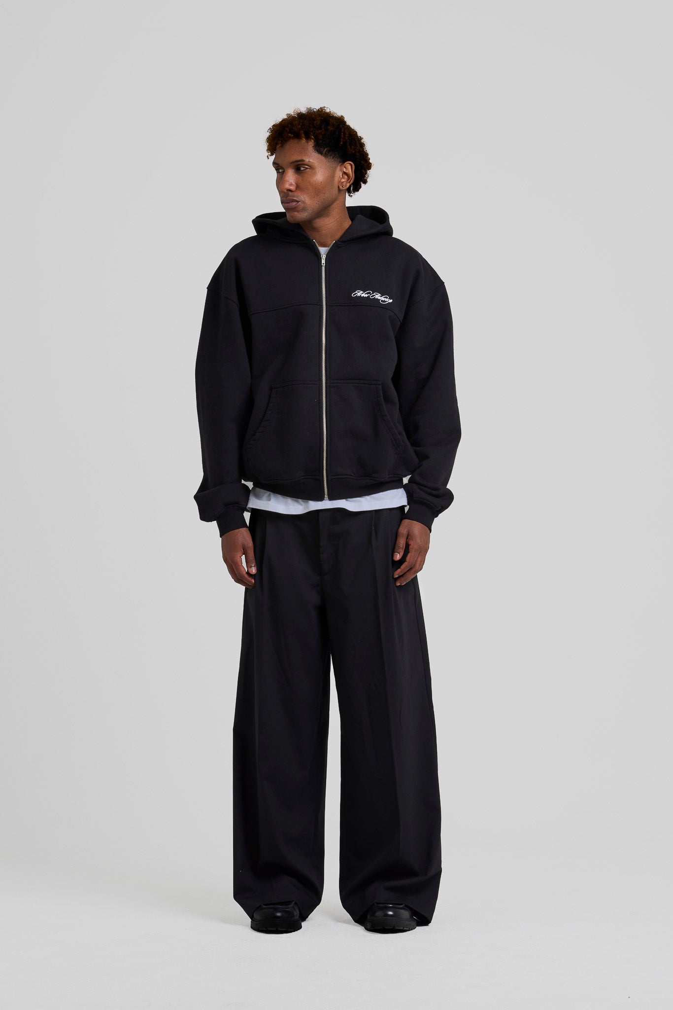 Cursive Hoodie Black