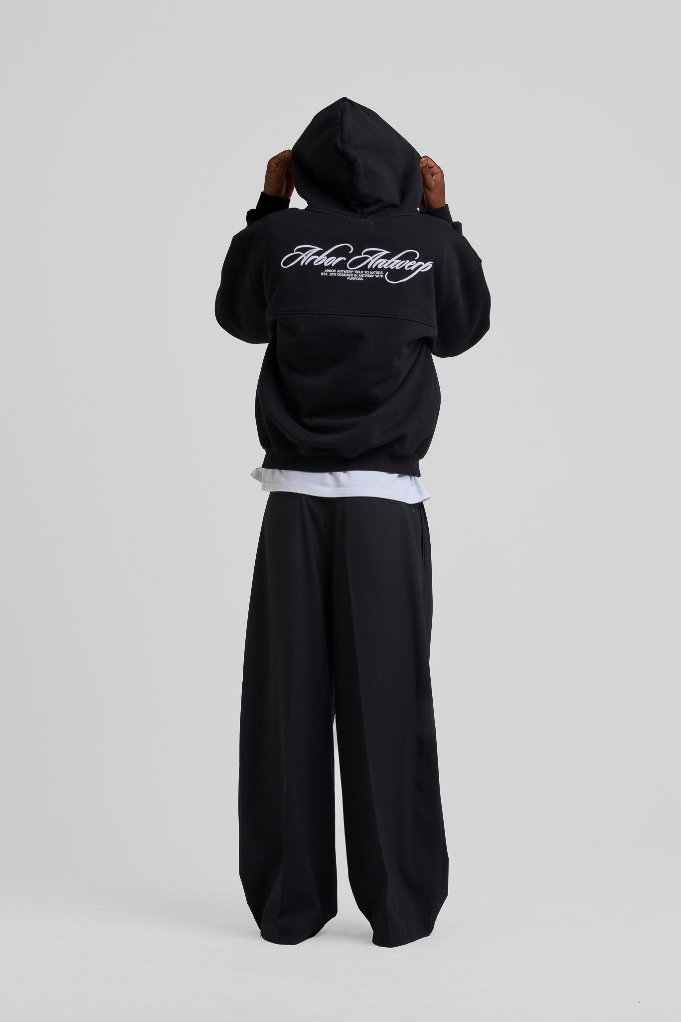 Cursive Hoodie Black