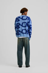 Big Logo Arbor Alpaca Knit Blue