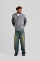 Knitted Zipper Hoodie Melange