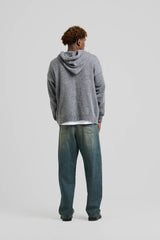 Knitted Zipper Hoodie Melange