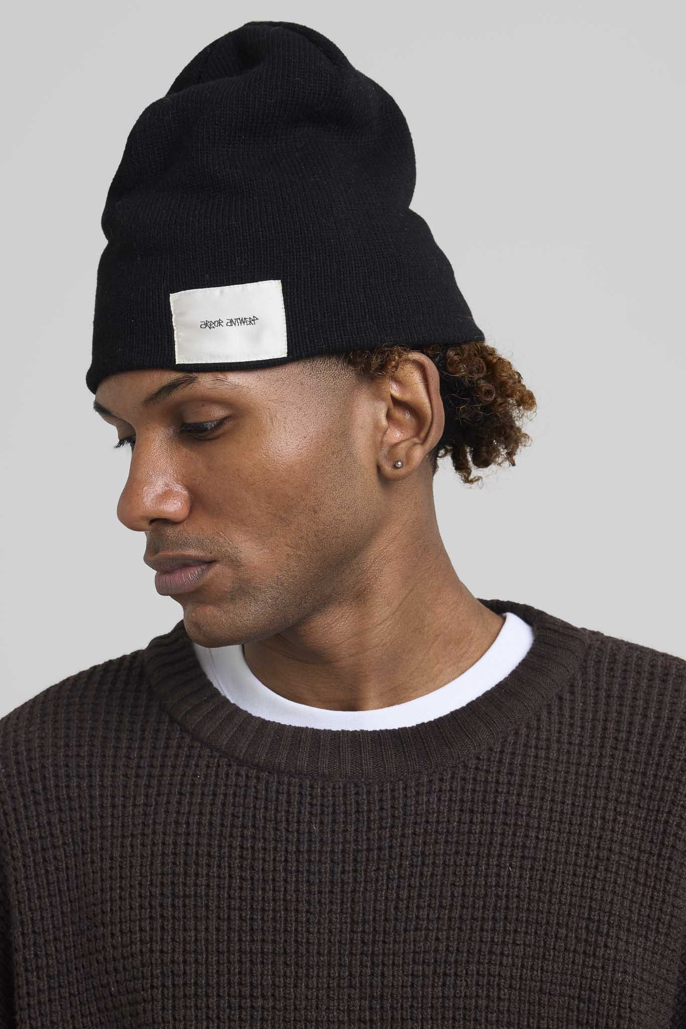 Black Patch Beanie