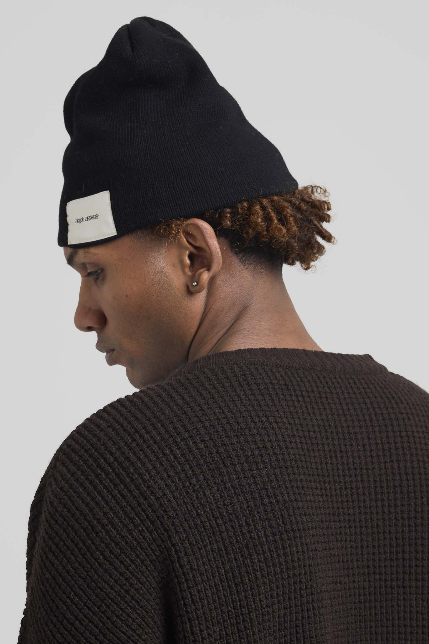 Black Patch Beanie