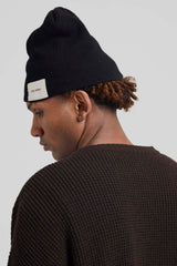 Black Patch Beanie
