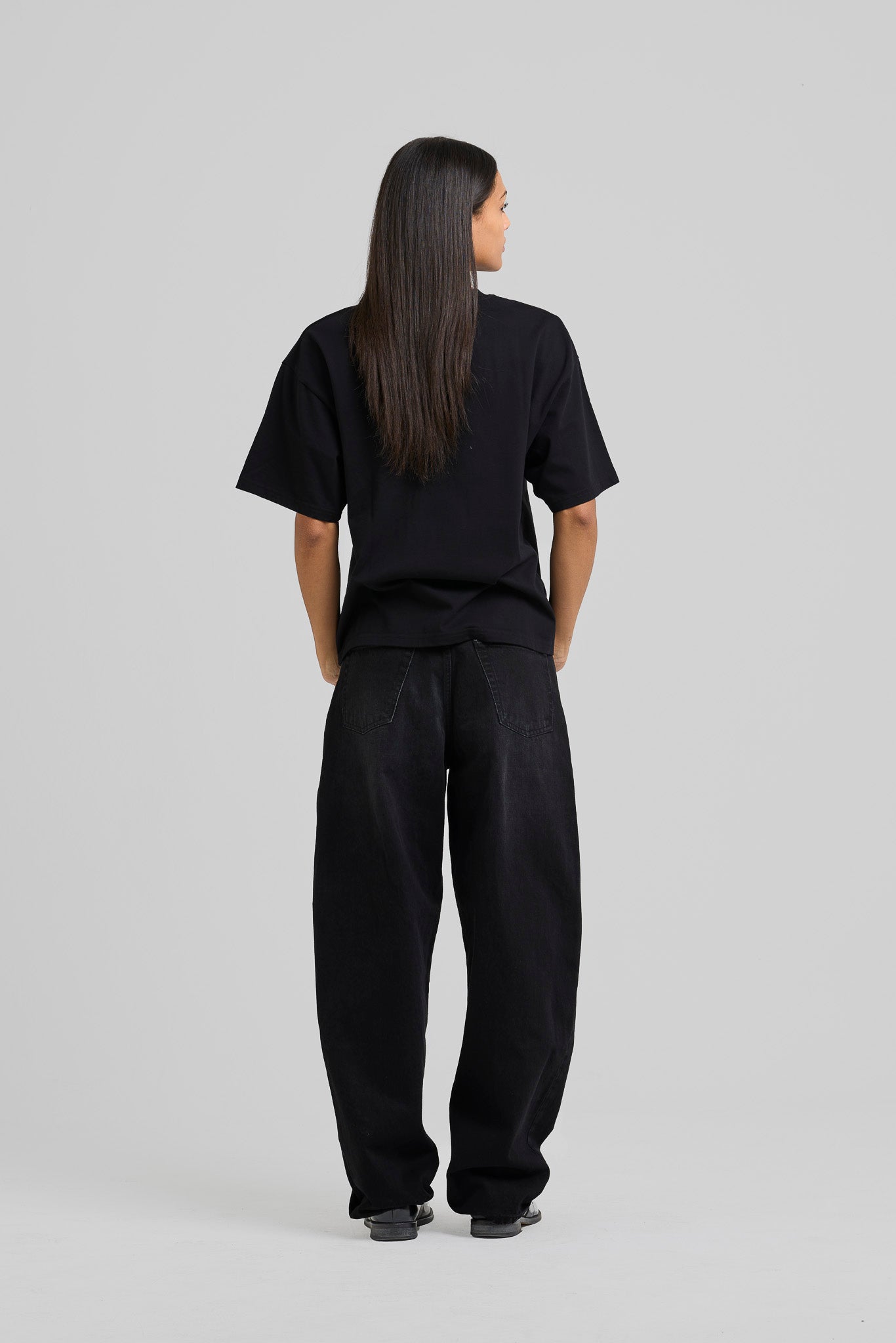 Micro Logo Cropped T-shirt Black