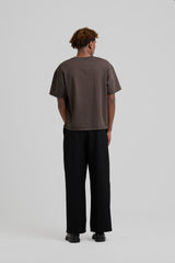 Micro Logo Cropped T-shirt Coffee