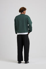 Vertical Lines Crewneck Green