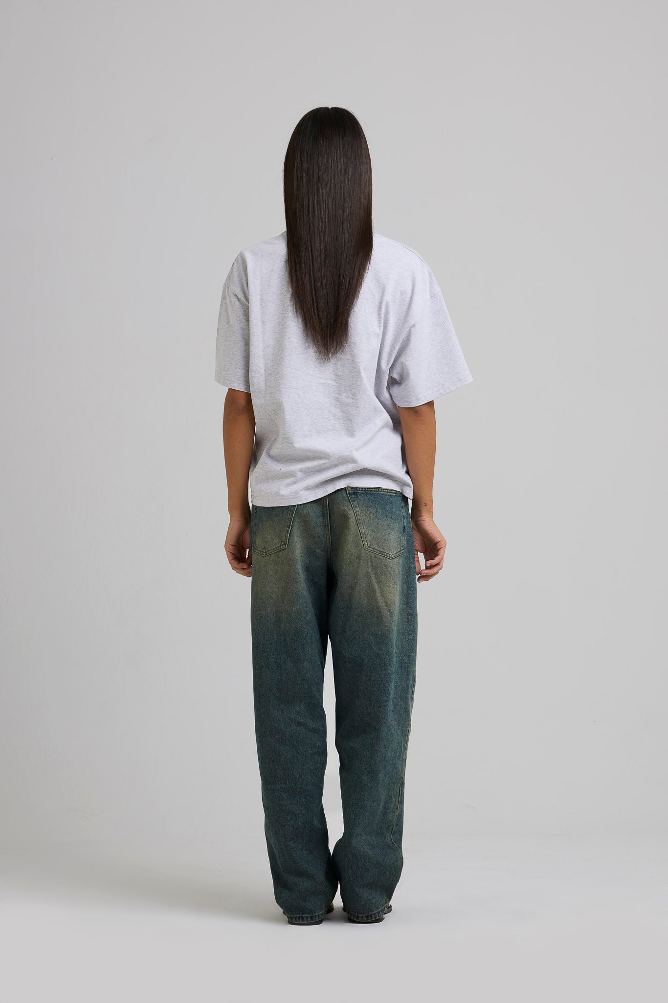 Micro Logo Cropped T-shirt Melange