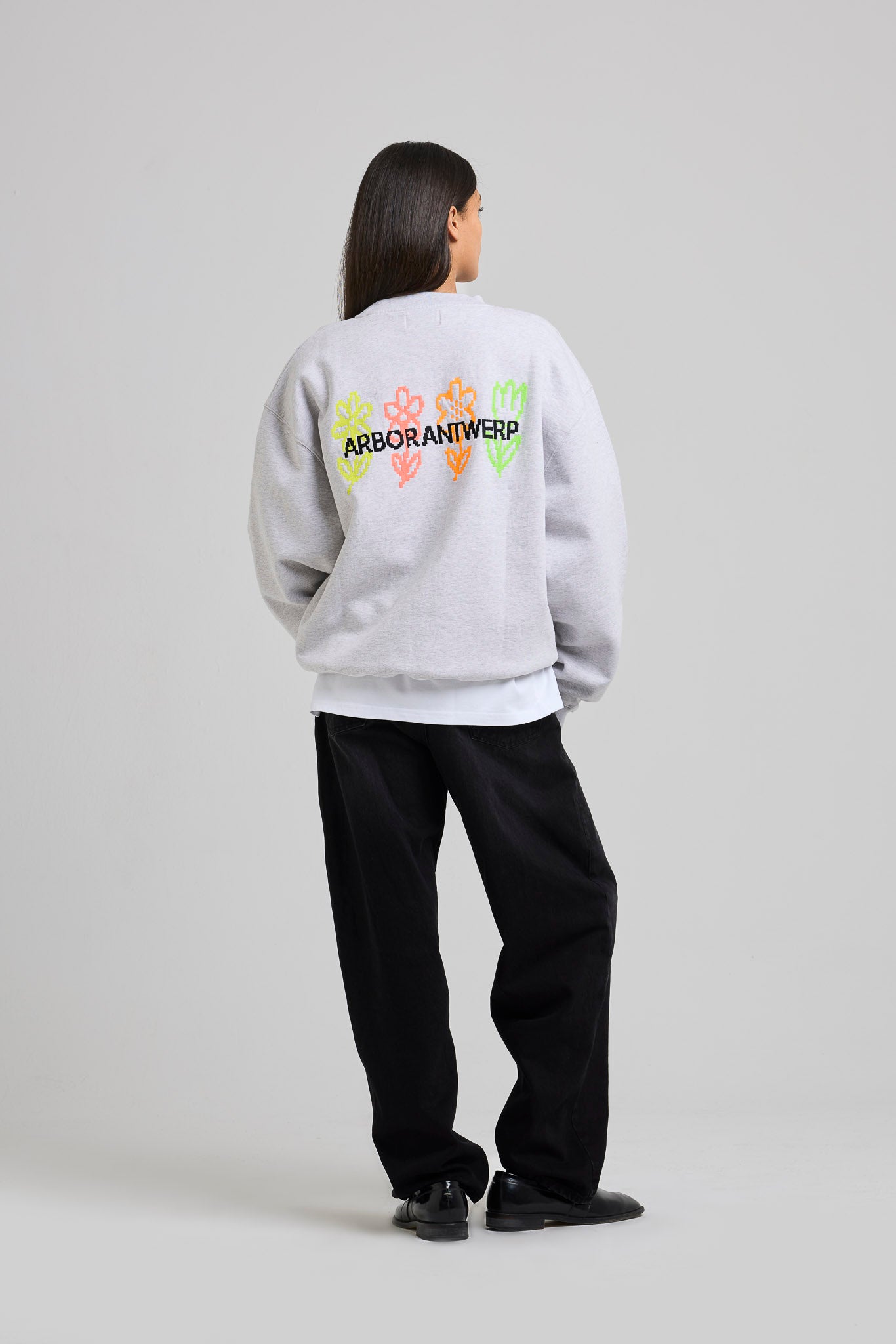 Pixel Flower Crewneck Melange