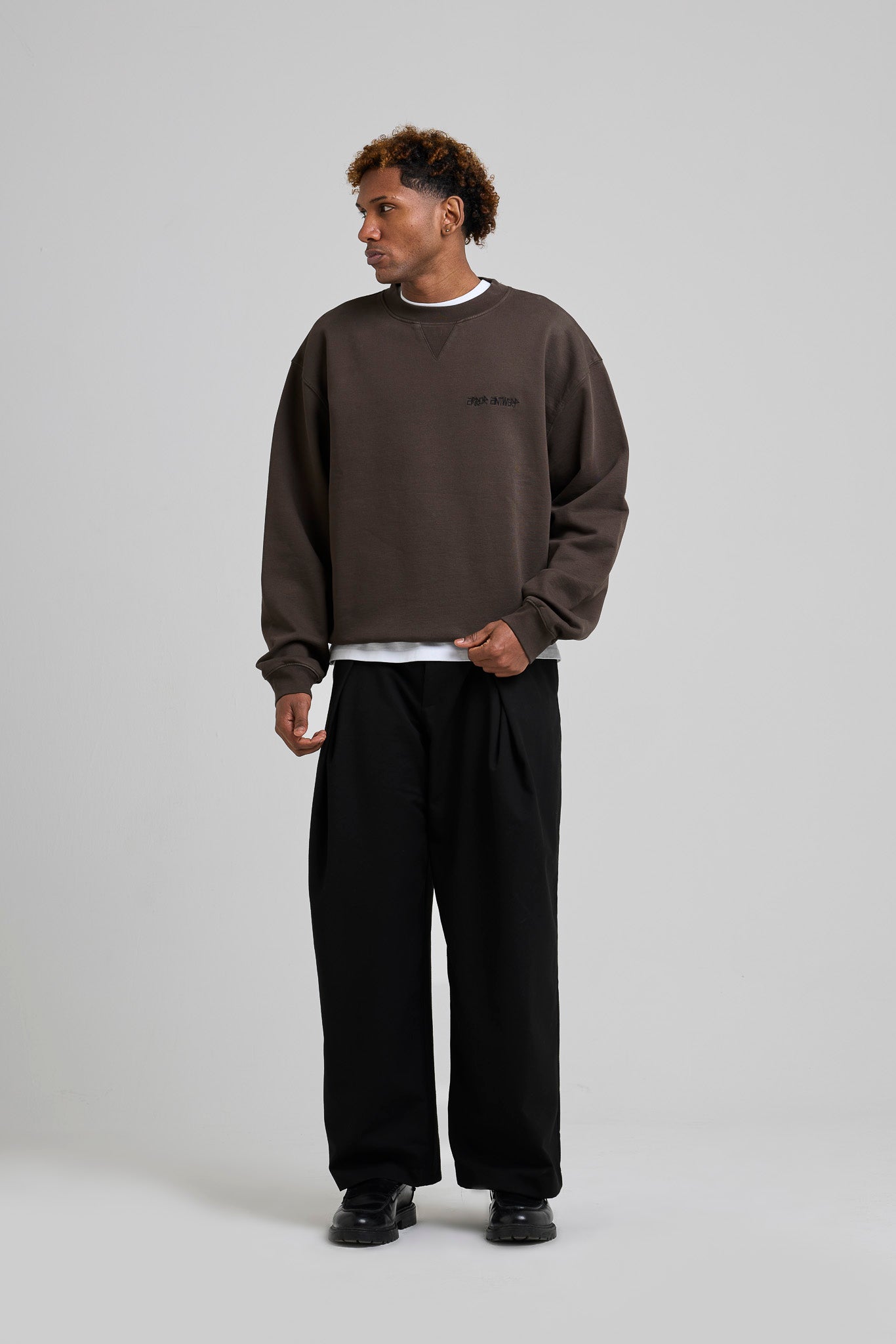 Pixel Flower Crewneck Coffee