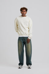 Needle Drop Crewneck Cream