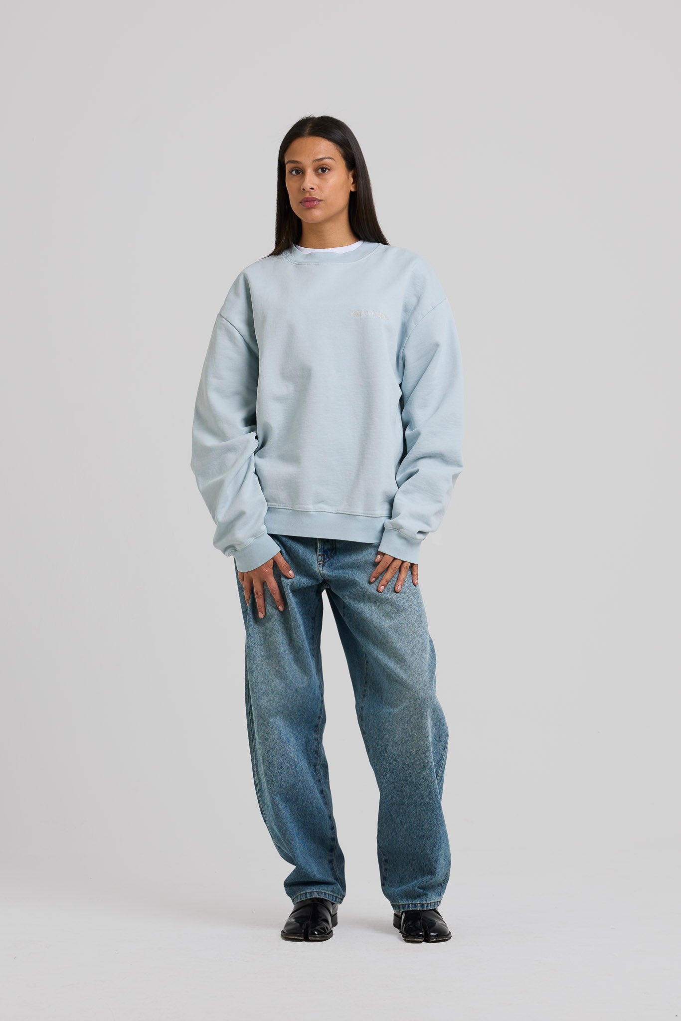 Big Application Crewneck Baby Blue