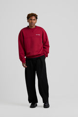 Cursive Crewneck Burgundy