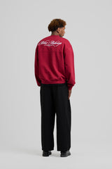 Cursive Crewneck Burgundy