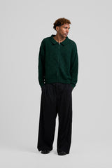 Heart Zip Knit Green