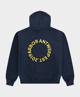 Circle Application Hoodie Blue