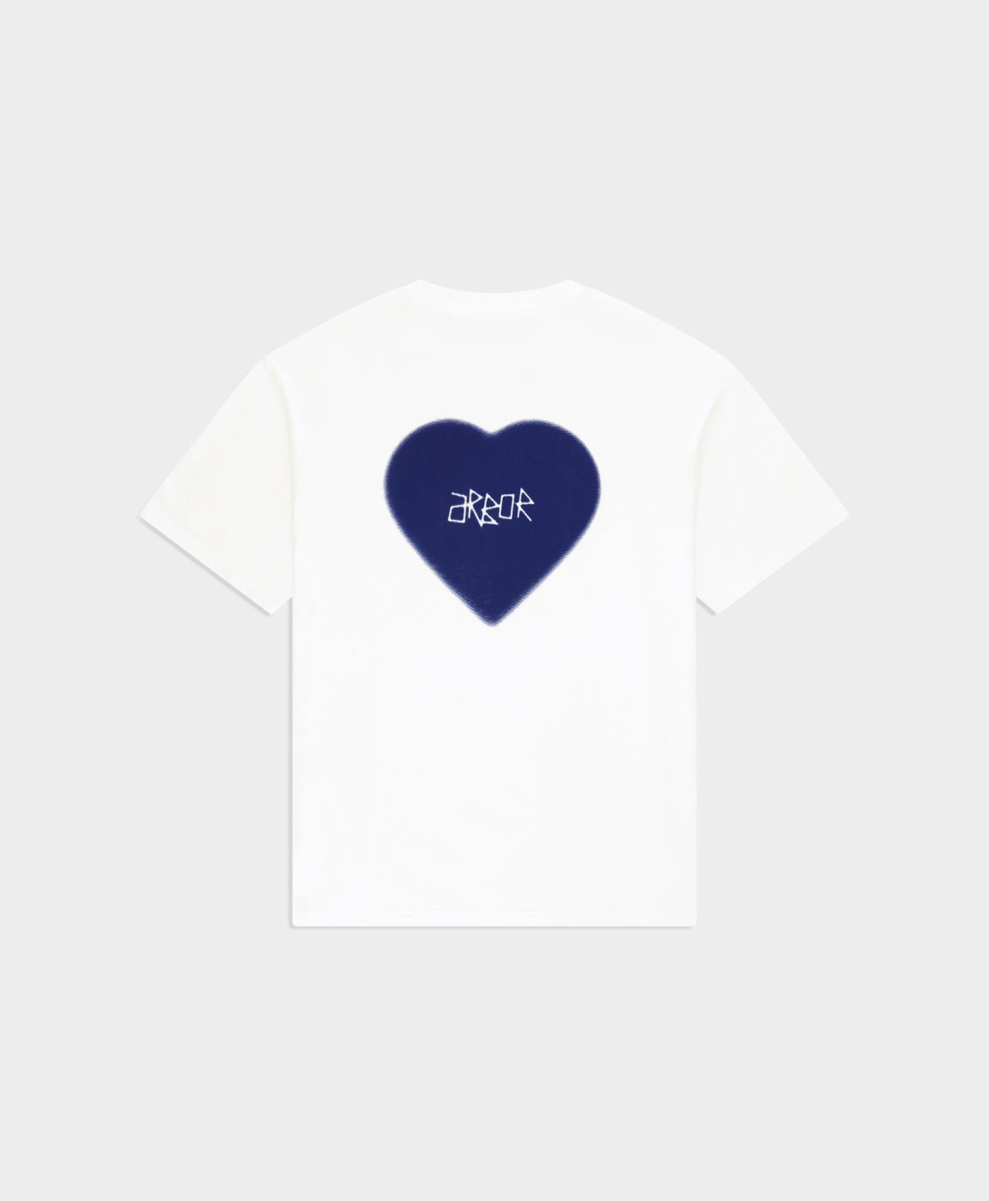 Blue Faded Heart Shirt White