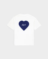Blue Faded Heart Shirt White