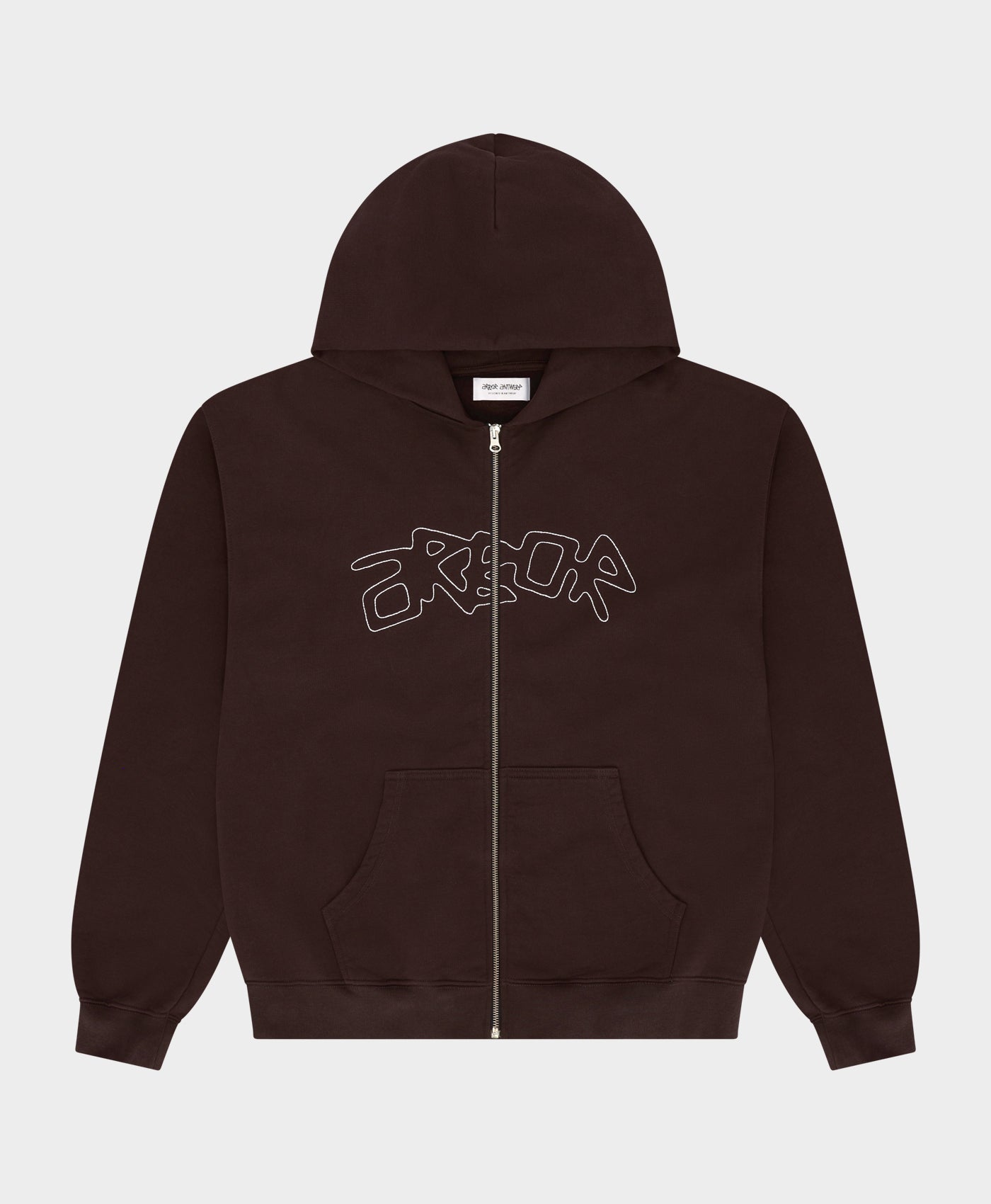 Dotline Arbor Zipper Hoodie Brown