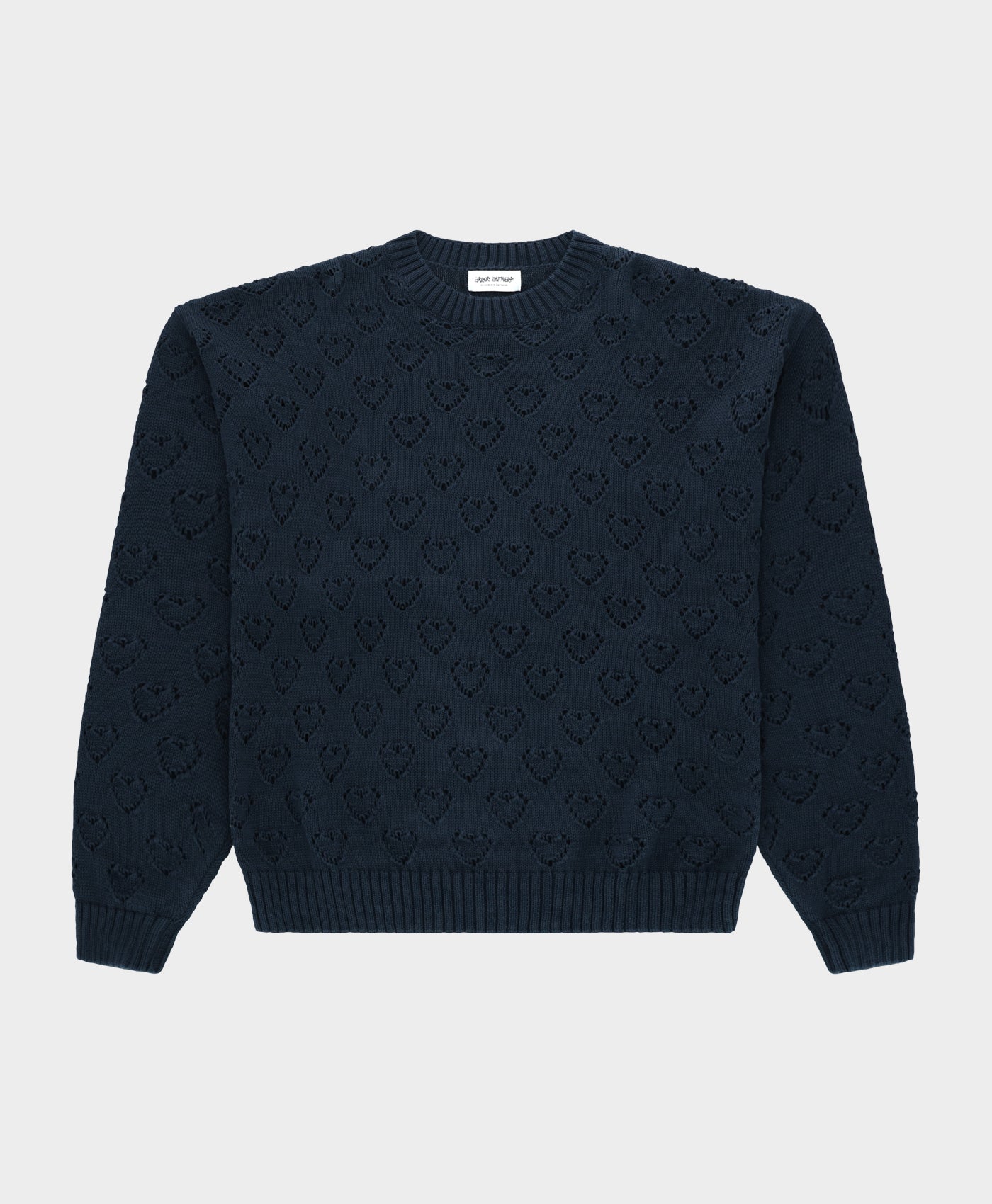 Heart Pattern Knit Blue