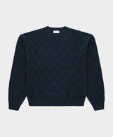 Heart Pattern Knit Blue