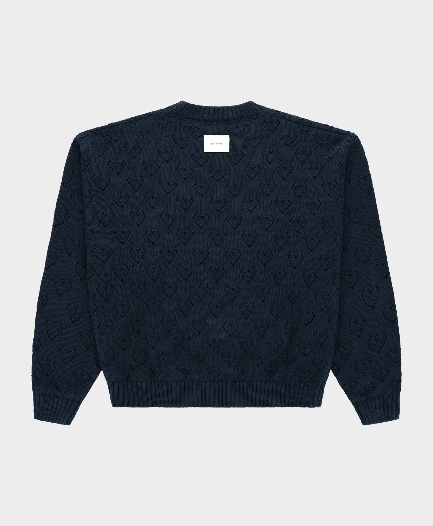 Heart Pattern Knit Blue