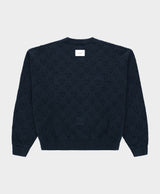 Heart Pattern Knit Blue