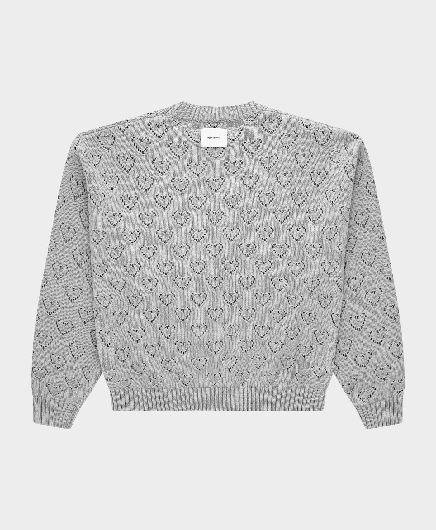 Heart Pattern Knit Grey