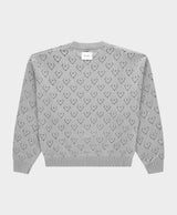 Heart Pattern Knit Grey