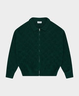 Heart Zip Knit Green